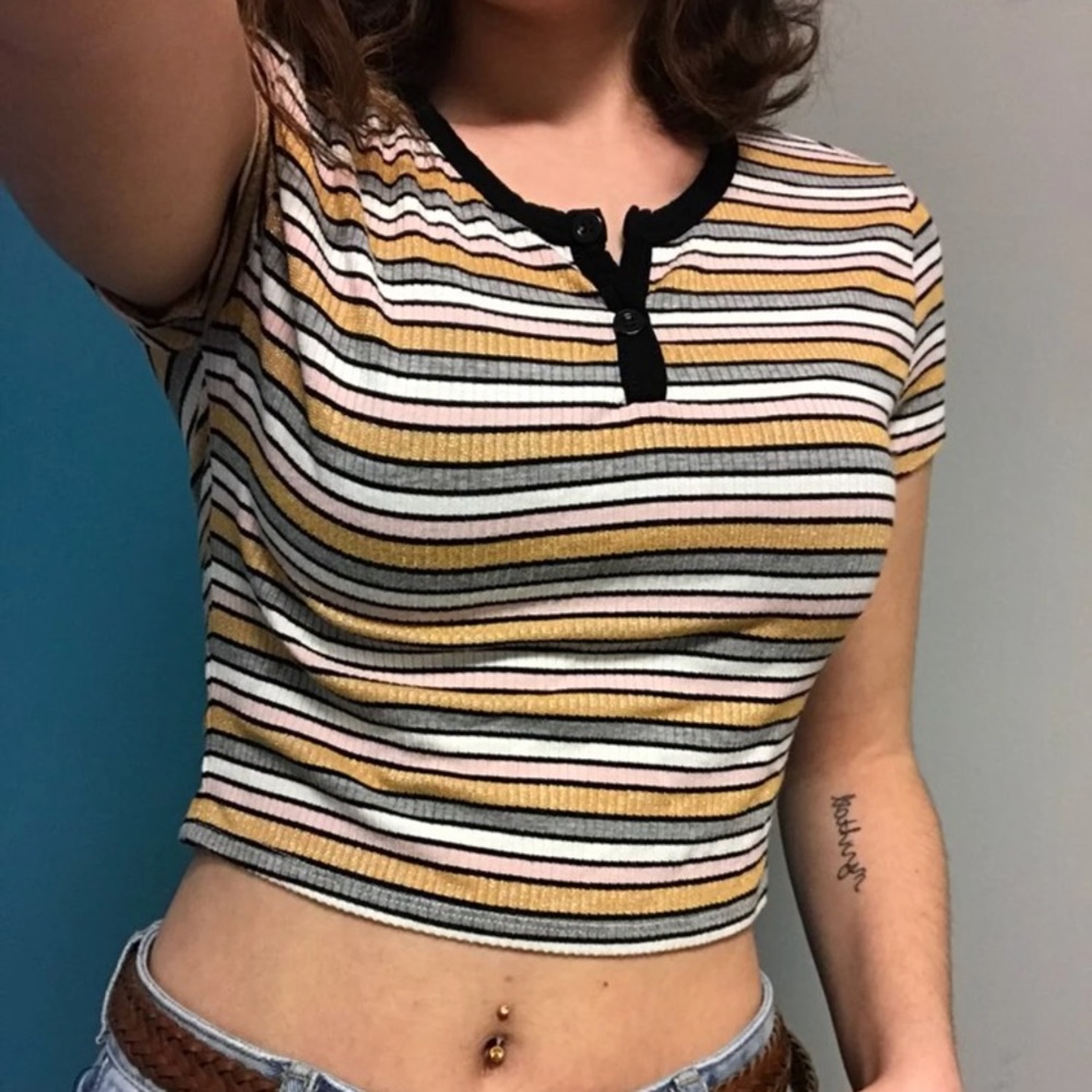 Striped crop top